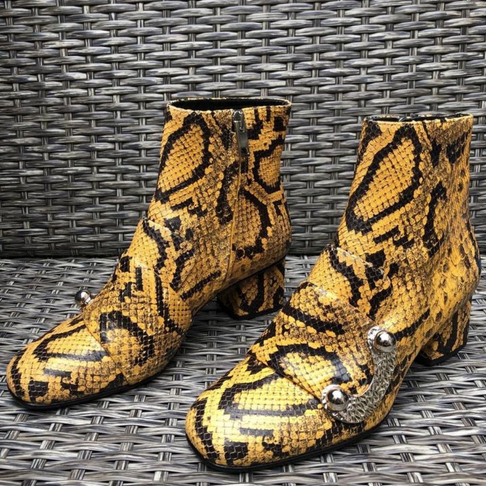 Proenza Schouler Python Leather Loafer Ankle Boot… - image 6